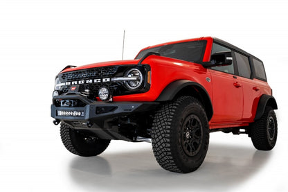Addictive Desert Designs Rock Fighter Front Bumper for 2021+ Ford Bronco – Hammer Black with Satin Black Panels