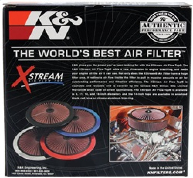 K&N Engineering X-Stream Air Flow Top Filter 11 Inch - Black