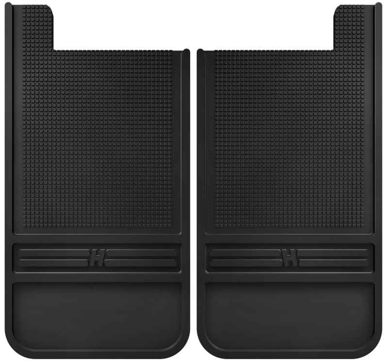 Husky Liners Universal 12in Wide Black Rubber Rear Mud Flaps w/o Weight