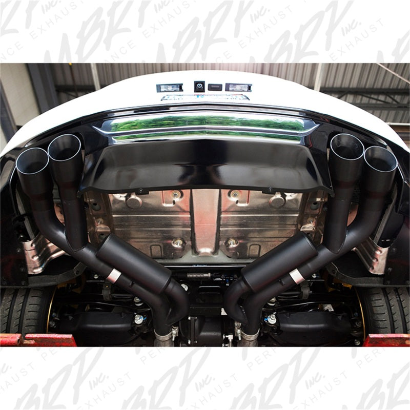 MBRP Armor BLK Series 2.5-inch Black Coated Non-Active Dual Axle Back Exhaust for Ford Mustang 2018-2022