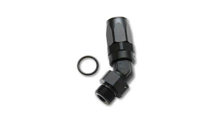 Vibrant Performance Aluminum -10AN 45 Degree Hose End Fitting - 7/8-14 Thread