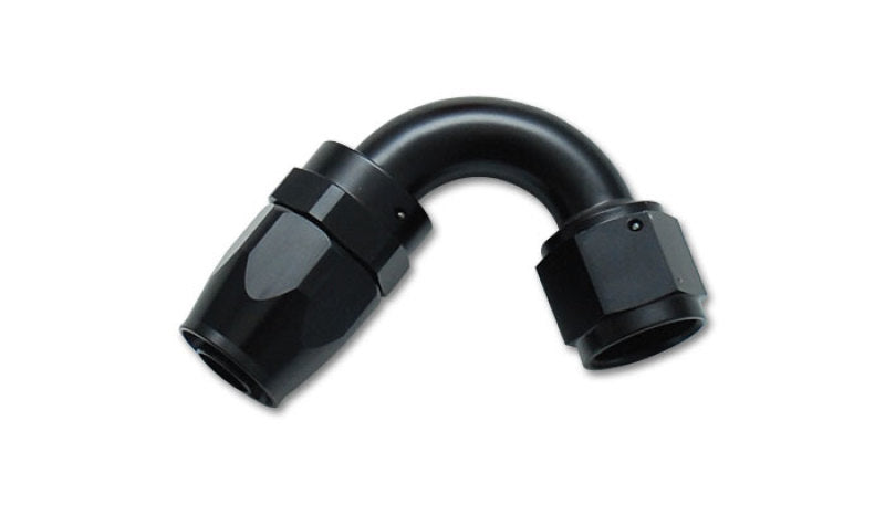 Vibrant 16AN 120 Degree Elbow Hose End Fitting - Durable Aluminum Alloy, Black Hard Anodized Finish
