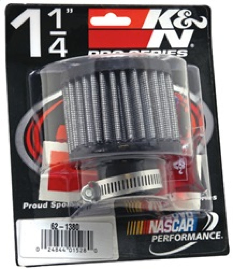 K&N Engineering 62-1380 Rubber Base Crankcase Vent Filter with 1.25-inch Flange