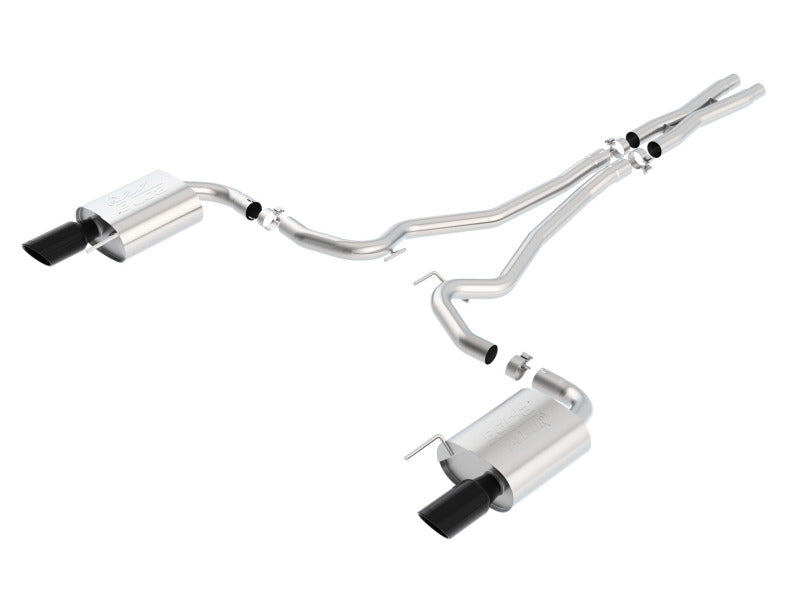 Borla Atak S Cat-Back Exhaust System for 2015-2017 Ford Mustang GT 5.0L V8 with Black Chrome Finish