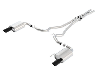 Borla Atak S Cat-Back Exhaust System for 2015-2017 Ford Mustang GT 5.0L V8 with Black Chrome Finish