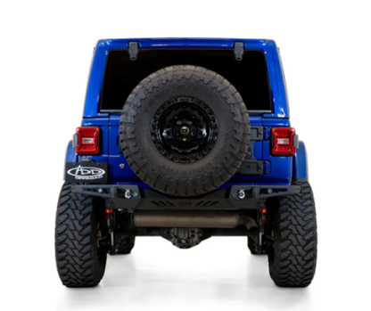 Addictive Desert Designs Jeep Wrangler JL Stealth Fighter Rear Bumper with Cube Light Mounts and D-Ring Hardware