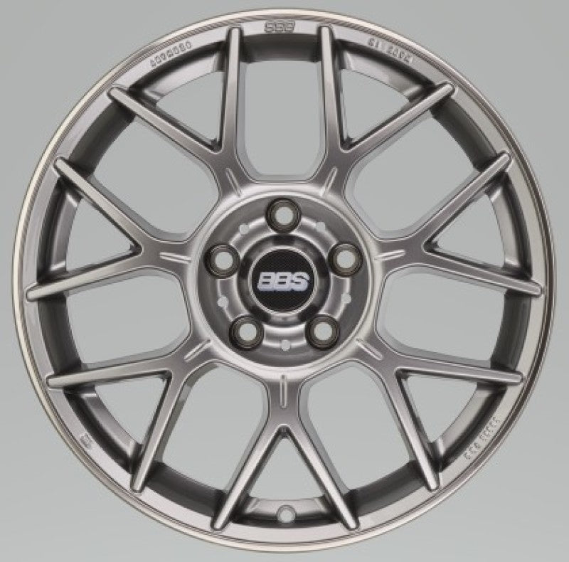 BBS XR 18x8 5x100 ET45 Silver Wheel with Gloss Platinum Finish - Part Number XR0108PG