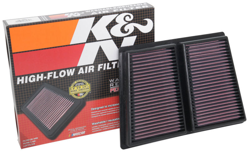 K&N Engineering 33-5085 High-Flow Reusable Air Filter for Alfa Romeo Giulia and Stelvio (2017-2022)