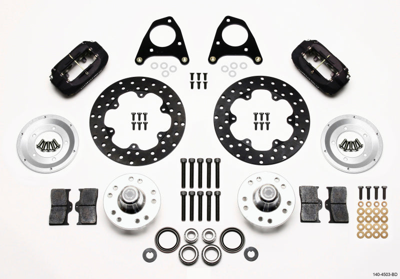 Wilwood Forged Dynalite Front Drag Kit with Drilled Rotor for 1984-1993 Ford Mustang and SVO - Part Number 140-4503-BD
