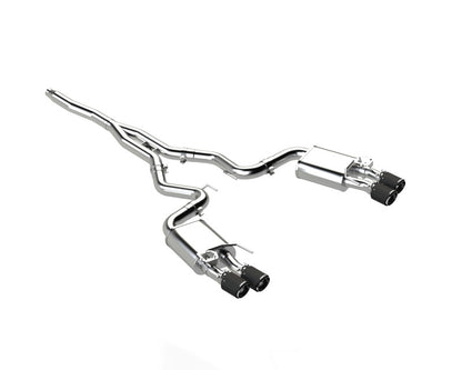 MBRP Armor Pro Series 3-inch Cat-Back Exhaust System for Ford Mustang 2019-2023 with Quad Carbon Fiber Tips