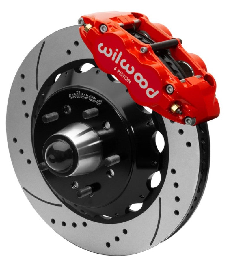 Wilwood Forged Narrow Superlite 6R Front Big Brake Kit with 14-inch Rotors for 1963-1987 Chevy C10 - Red