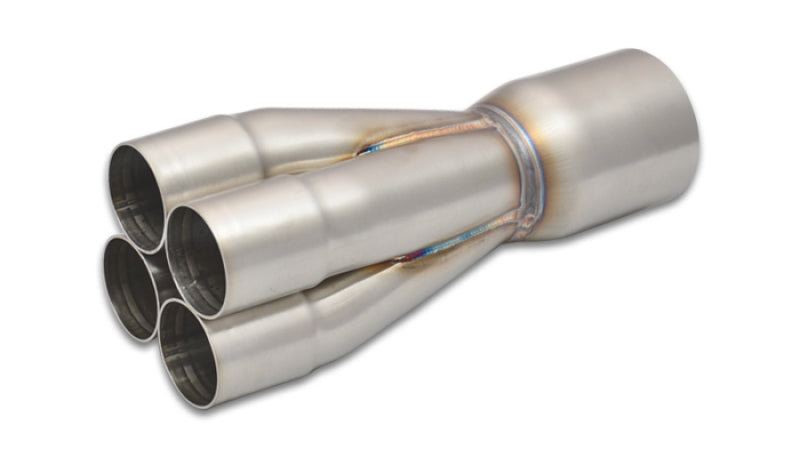 Vibrant 4-1 Stainless Steel Merge Collectors with Slipover Inlet and 2.5-inch Outlet - Part Number 10302