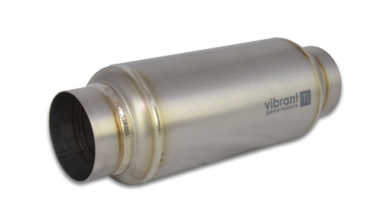 Vibrant Titanium Resonator 2.5-inch Inlet / Outlet, 12-inch Length – High-Performance Exhaust Component