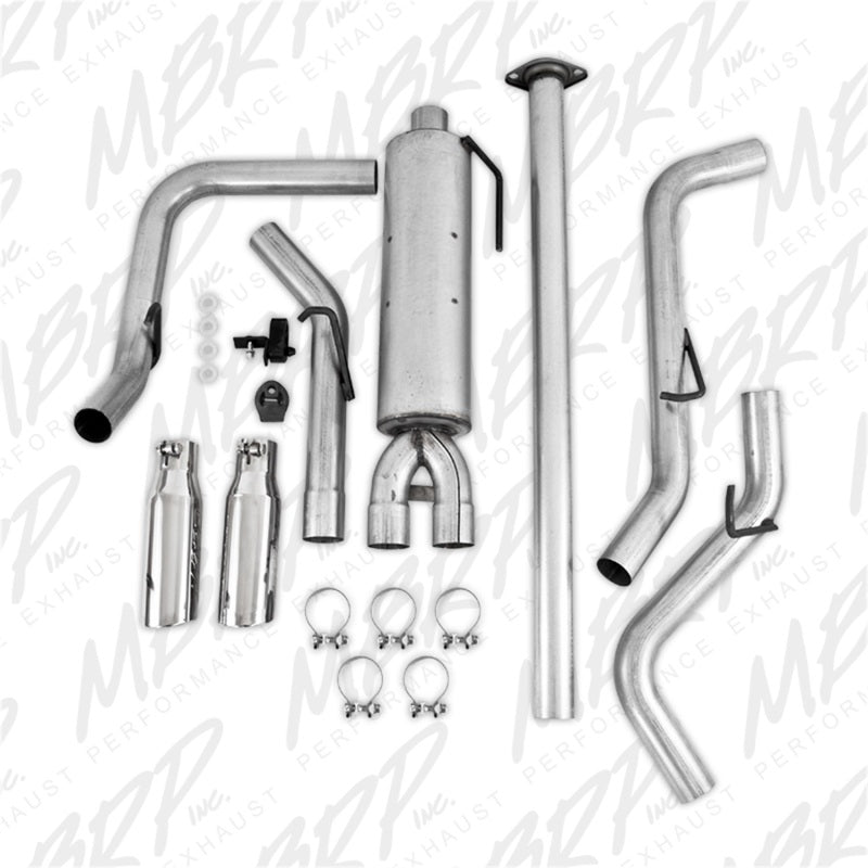 MBRP Armor Lite Series S5328AL Dual Split Side Cat Back Exhaust System for Toyota Tacoma 2005-2009