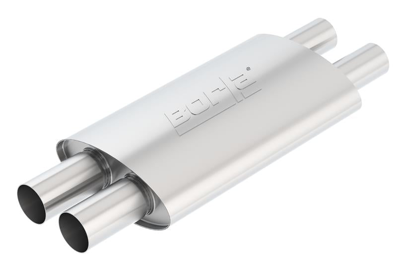 Borla 60561 Touring Muffler/Resonator for 2015-2017 Ford Mustang GT 5.0L - Dual Inlet and Outlet Performance Enhancement
