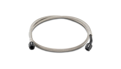 Vibrant Pre-Assembled PTFE Lined Stainless Steel Hose Assembly -4AN, 36 Inch Length, Straight and 45 Degree Hose Ends