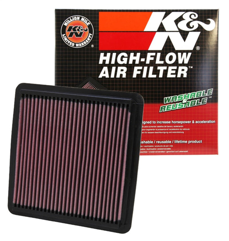 K&N Engineering 33-2304 High-Flow Reusable Drop-In Air Filter for Subaru Legacy, WRX, and STi (2005-2008)