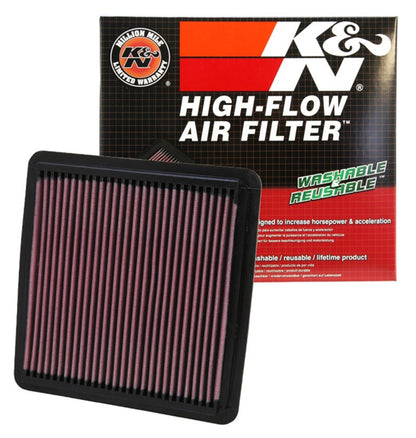 K&N Engineering 33-2304 High-Flow Reusable Drop-In Air Filter for Subaru Legacy, WRX, and STi (2005-2008)