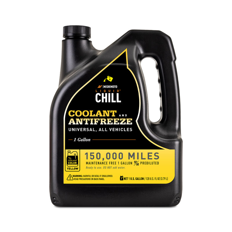 Mishimoto Liquid Chill EG Coolant - Universal Yellow Engine Coolant for Optimal Heat Transfer and Long-Term Engine Protection