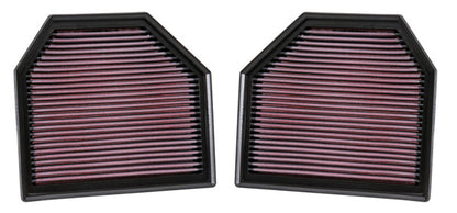K&N Replacement Air Filter for 2011-2015 BMW M3 M4 M5 M6 3.0L & 4.4L V8 | Part Number 33-2488