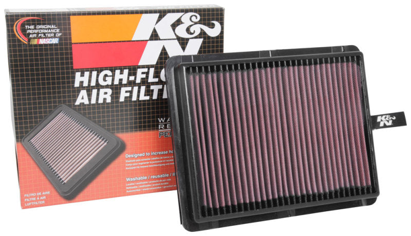 K&N Engineering 33-5057 High-Flow Drop-In Air Filter for 2015-2016 Hyundai Sonata 1.6L