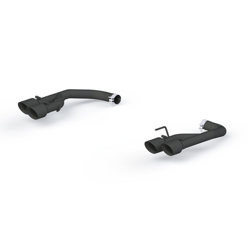 MBRP Armor BLK Series 2.5-inch Black Coated Non-Active Dual Axle Back Exhaust for Ford Mustang 2018-2022