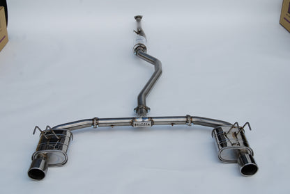Invidia Q300 70mm Cat Back Exhaust System for 2022+ Honda Civic Si 1.5T with Rolled Stainless Steel Tips