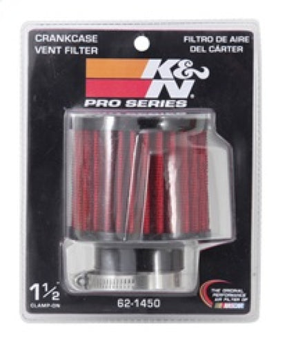 K&N Engineering 62-1450 1.5-inch Flange Crankcase Vent Filter for Automotive Applications