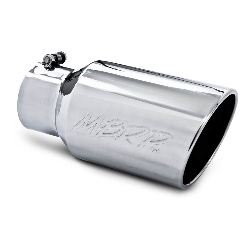 MBRP Universal Exhaust Tip 6 in. Diameter, 4 in. Inlet, 12 in. Length, Polished Stainless Steel - Part T5073