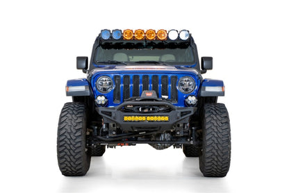 Addictive Desert Designs Rock Fighter Front Bumper for Jeep JL 2018-2023 with Light Mounts and Winch Compatibility