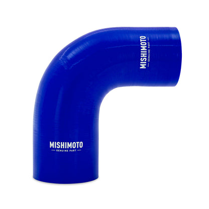 Mishimoto 90-Degree Silicone Reducer Coupler 2.75-inch to 3.00-inch - Blue