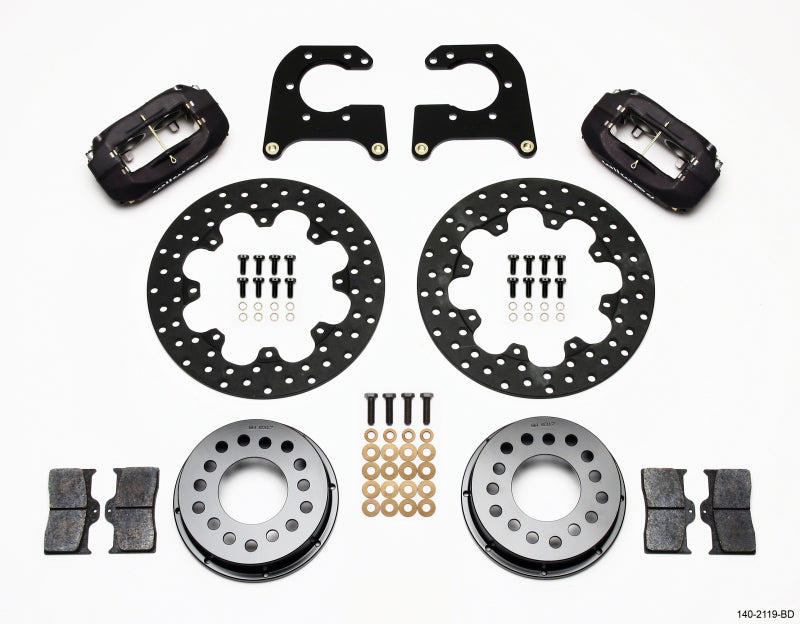Wilwood Forged Dynalite Rear Drag Kit with Drilled Rotor for Big Ford 2.50in Offset - Part Number 140-2119-BD