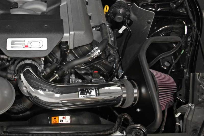 K&N Engineering 69-3535TP Cold Air Intake System for 2015-2017 Ford Mustang GT 5.0L V8