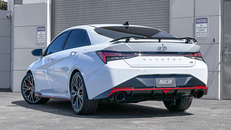 Borla ATAK Cat-Back Exhaust System for 2022-2023 Hyundai Elantra N 2.0L Turbo with Black Chrome Tips