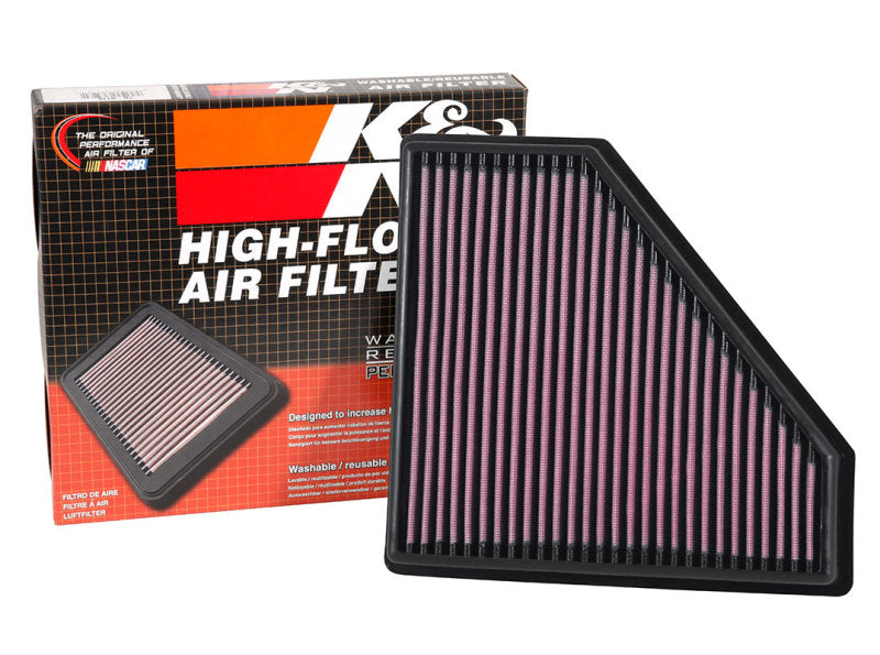K&N Engineering 33-5059 High-Flow Reusable Air Filter for Cadillac CTS (2016-2019) – Improved Horsepower & Engine Protection