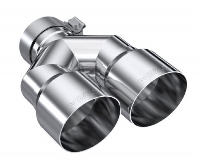 MBRP 3-inch Inlet Dual 4-inch Outlet Staggered Exhaust Tip - T304 Stainless Steel