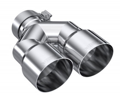 MBRP 3-inch Inlet Dual 4-inch Outlet Staggered Exhaust Tip - T304 Stainless Steel