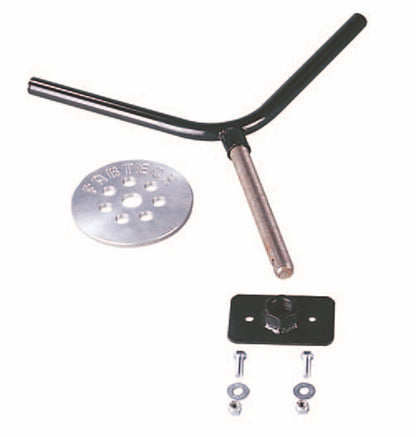 Fabtech Universal Spare Tire Flat Mount - Black Part FTT10001BK