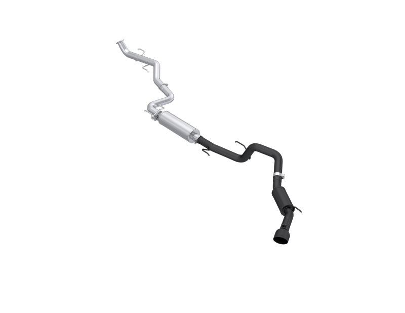 MBRP Armor BLK Series 3-inch Cat Back Exhaust System for 2024 Toyota Tacoma - Black Coated Aluminized Steel, Single Side Exit