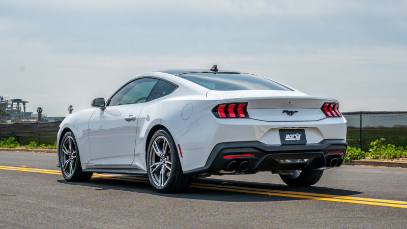 Borla 2024 Ford Mustang EcoBoost 2.3L ATAK Cat-Back Exhaust System with Quad Tips - Black Chrome Finish