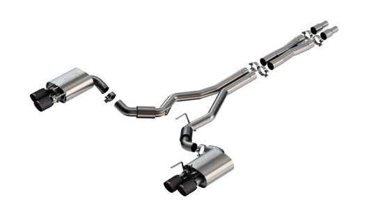 Borla 2024 Ford Mustang GT 5.0L V8 Active Exhaust S-Type Cat-Back System with Carbon Fiber Tips