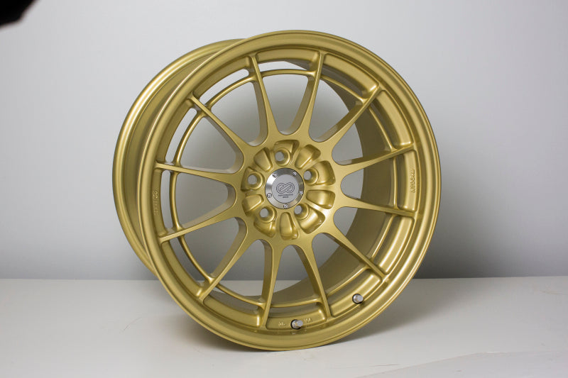 Enkei NT03+M 18x9.5-Inch 5x100 Bolt Pattern Gold Wheel with +40mm Offset