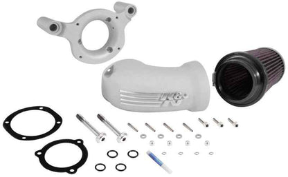 K&N 01-17 Harley-Davidson Softail / Dyna FI Performance Air Intake System Silver