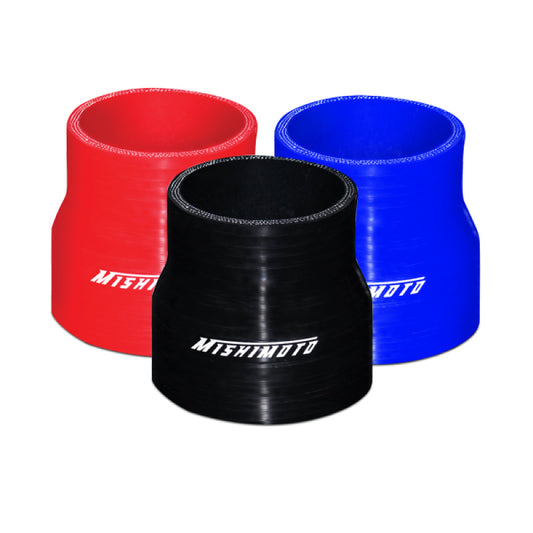 Mishimoto 2.5 to 3.0 Inch Black Silicone Transition Coupler - Automotive Air Intake and Cooling System Connector