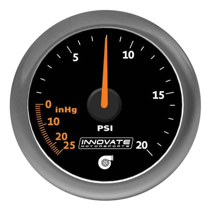 Innovate MTX Analog 30 PSI Vacuum/Boost Gauge Kit - Black Faceplate