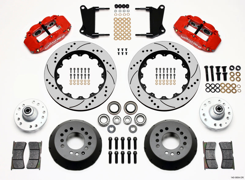 Wilwood Narrow Superlite 6R Front Hub Kit with 13-14 Inch Rotors for 1964-1974 American Muscle Cars