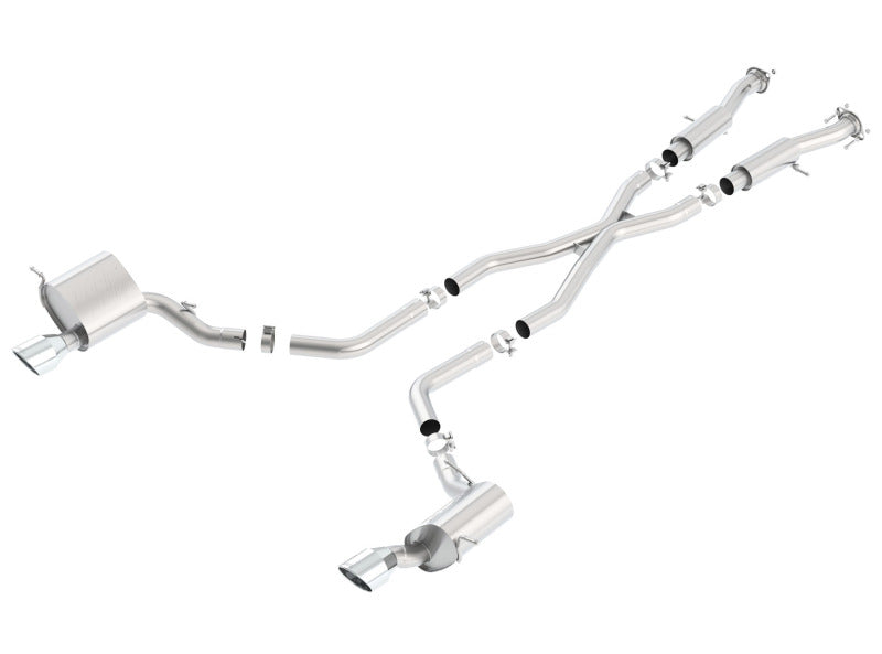 Borla ATAK Dual Round Rolled Exit Catback Exhaust System for 2015-2021 Jeep Grand Cherokee SRT 6.4L V8