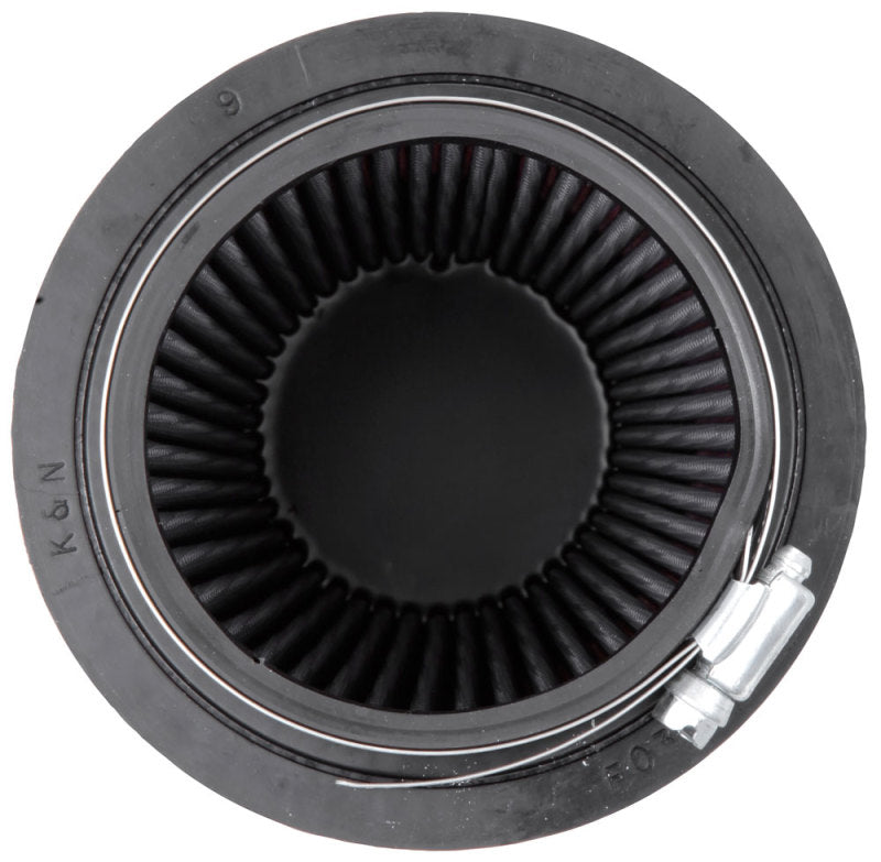 K&N Engineering Universal Rubber Round Air Filter – 3.313-inch Flange ID, 4.75-inch Base OD, 3.5-inch Top OD, 6.5-inch Height