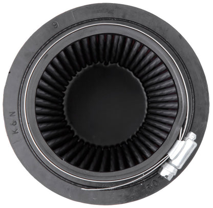 K&N Engineering Universal Rubber Round Air Filter – 3.313-inch Flange ID, 4.75-inch Base OD, 3.5-inch Top OD, 6.5-inch Height
