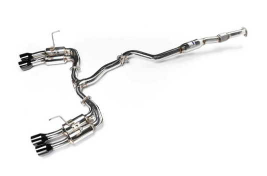 Invidia Gemini Single Layer Quad Black Tip Cat-Back Exhaust for 2022+ Subaru WRX